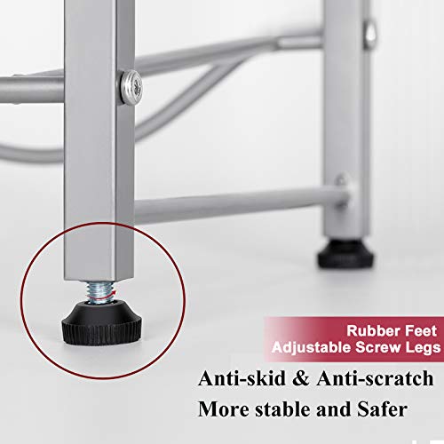 4-Tier Water Jug Holder Rack Stainless Steel, 5 Gallon Water Bottle Detachable Rack Organizer Heavy and Durable Water Bottle Carrier with Holder Easy Assemble for Kitchen Drawing Room, Silver