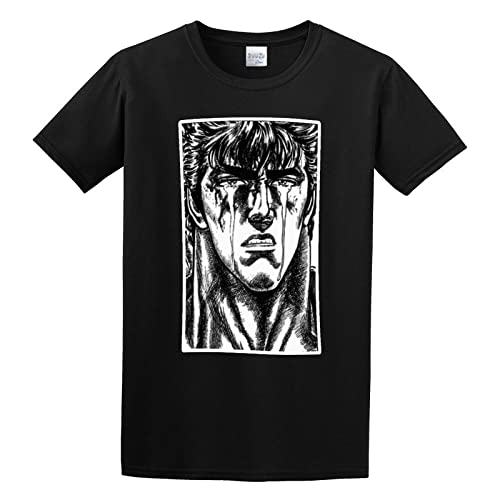 SaRueLsb Man's T-Shirt Hokuto No Ken Crying S-3XL Black Black XXL
