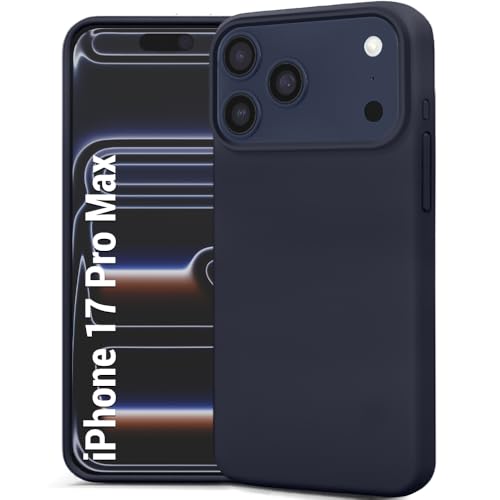 Image of TheGiftKart Liquid Silicone Back Cover Case for iPhone 17 Pro Max | Soft Micro-Fibre Lining Inside | Camera & Screen Protection | Shockproof Back Cover Case for iPhone 17 Pro Max (Silicone, Blue)