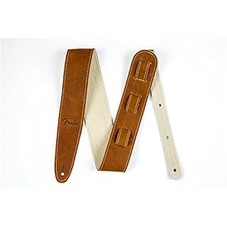 Fender Ball Glove Sangle en cuir pour Guitare – Brun - Les Beatles, Paul McCartney, John Lennon, RIngo Starr, George Harrison