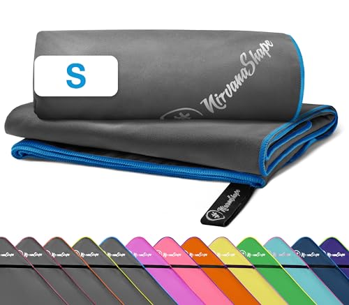 NirvanaShape Toalla de Microfibra 60 x 40 cm, Toalla de Viaje Ligera y compacta - Toalla de Microfibra para Viajes, Vacaciones, Fitness - sin Bolsillo en la Esquina ni Bolsa de Embalaje