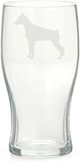 Doberman Pinscher Engraved Pint Glass, Dog Gift for Women, Gift for Men