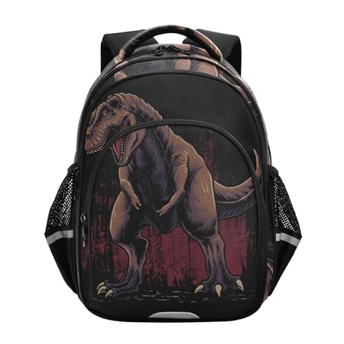Sac à dos dinosaure pour le lycée et les sorties, cartable vintage pratique