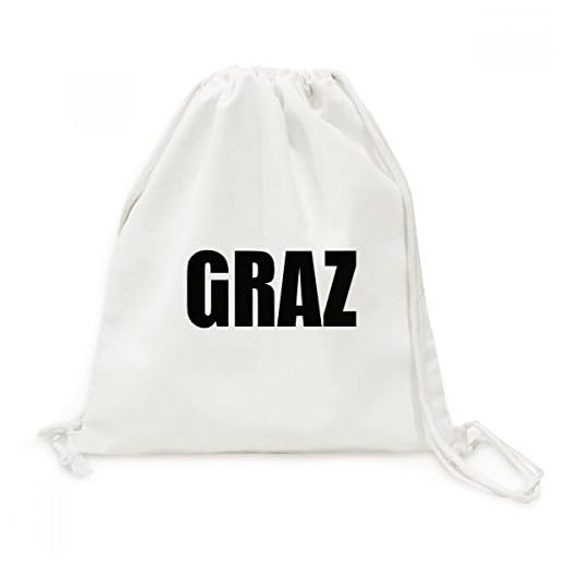 DIYthinker Graz Österrike stad namn kanvas dragsko ryggsäck resa shoppingväskor