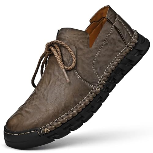 Men's Casual Leather Slip-On Loafers Shoes,Business Dress Walking Lightweight Driving Comfortable Outdoor Sneakers2
