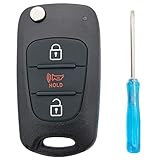 Guibuhuse Replacement Housing 3 Buttons Key Fob Cover Shell Fits for 2010-2013 Kia Soul/2012-2014 Rio/Sportage