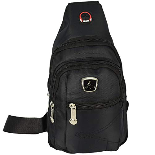 Shoulder Bag Mochila Transversal Bolsa Unisex Preto 06 CBRN14156