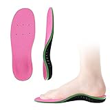 Plantar Fasciitis Insoles for Women Arch Support Orthotic Inserts Foot Pain Relief （Pink）