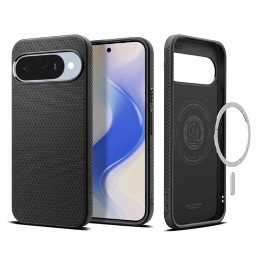 Spigen Liquid Air MagFit Hülle für Google Pixel 10 und Pixel 10 Pro, Kompatibel Mit Pixelsnap und MagSafe [2025 Neue Funktion] [Made for Google] -Schwarz