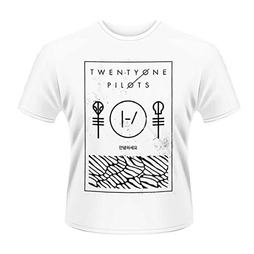 Plastichead Herr Twenty One Pilots Thin Line Box T-shirt, Vit (vit), XXL