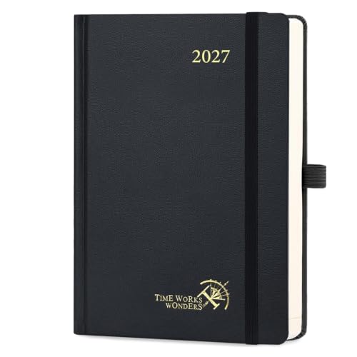 Planificador 2027 semanal POPRUN con vista de doble página y papel premium