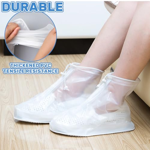 Reusable Waterproof Shoe Covers – Non-Slip Rain Boot Protectors with & Adjustable Fit, Outdoor Shoe Covers for Walking, Cycling & Travel4