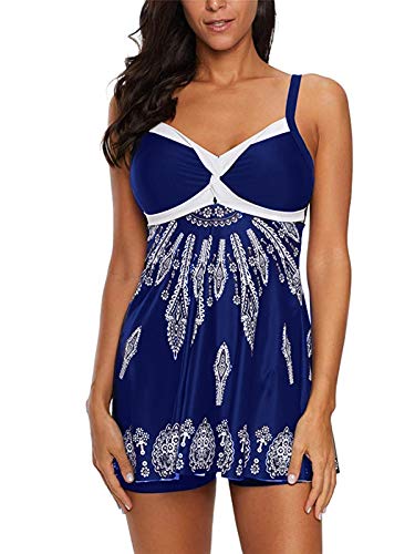 image for Century Star Women's Printed Swimsuit Two Piece Tankini Swimsuits Stri