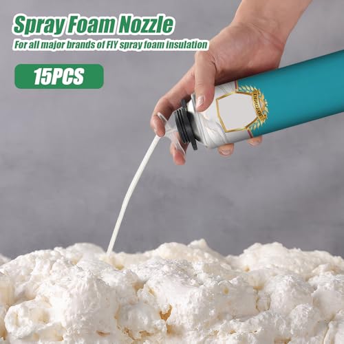 15 Stück Montageschaum Aussprührohr,Schaum Sprührohr Ersatzrohre,Bauschaum Pistole Tube Benutzt,für Montage,Dämmung,Konstruktion,Füllschaumkleber