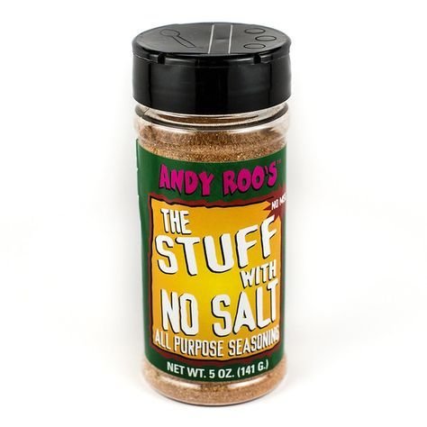 Andy Roo's The Stuff With No Salt - Cajun Creole All Purpose Seasoning, 5 Ounce Shaker