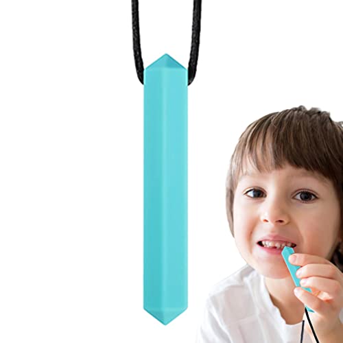 itrimaka Necklaces for Sensory Kids,Bite-Resistant Silicone Gem Necklaces for Sensory Kids | Sensory Necklace for ADHD, Oral Motor Boys and Girls Children
