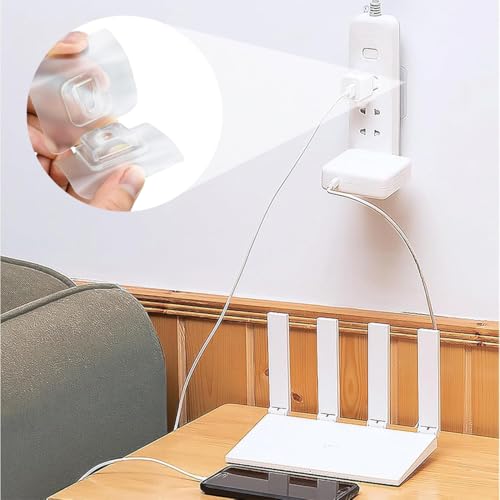 Klebehaken 20 Paar Set Transparent，Klebehalterung, kein Bohren erforderlich, selbstklebende doppelseitige Wandhaken，abnehmbar, geeignet für Küche, Bad, Wohnzimmer