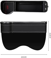 Vista 2 de Tumecos Car Seat Gap Organizer with Light Multifunctional,with Small Cup Holder, Storage Box Car Seat Organizer, Car Seat Gap Filler with 2 USB