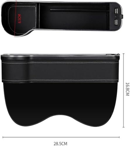Miniatura 2 de Tumecos Organizador de espacio para asiento de automóvil con luz multifuncional, con portavasos pequeño, caja de almacenamiento, organizador de