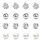 QWALIT Belly Button Ring Balls Replacement Balls for Piercings 14g Piercing Balls Body Jewelry Tongue Ring Balls 14gauge Piercing Balls for Belly Ring Nipple Piercing Balls Top Navel Ring Balls Only