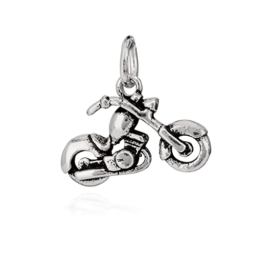 NKlaus catena ciondolo moto 925 argento 11x17mm argento ciondolo moto amuleto talismano 10176