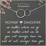 EFYTAL Mothers Day Gifts from Daughter, Mothers Day Necklace for Mom, Mother Daughter Gift, Mothers Day Presents, Gifts for Mom from Daughter, Mothers Day Jewelry
