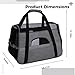 BOSREROY Pet Carrier for Small Dogs and Cats, Soft Sided Cat Bag, Mesh Windows, Adjustable Strap, Gray Oxford Fabric, 16.1 X 9.4 X 12.2 in