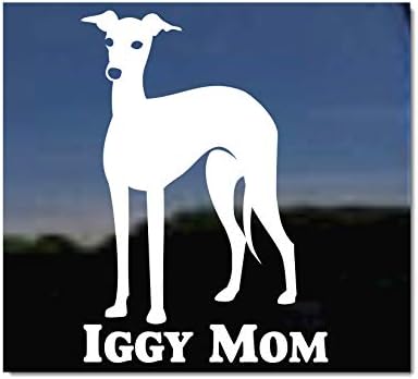 Iggy Mom | NickerStickers® Vinyl Italian Greyhound Dog Window Decal Sticker
