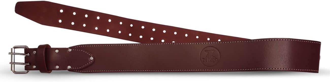 20-209 2.5in. Heavy Duty Ranger Style Leather Work Belt, Brown - Image 2