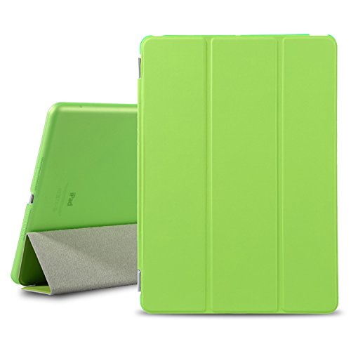 BESDATA Ultra Thin Magnetic Smart Cover [Auto Wake/Sleep Function]& Translucent Back Case for 2013 iPad Air + Screen Protector + Cleaning Cloth + Stylus (Green)