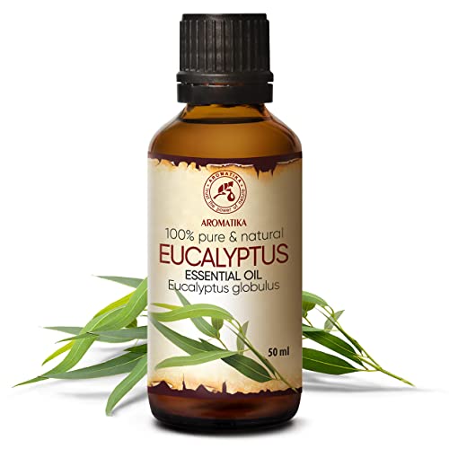 Eucalyptus Essential Oil 1.7 Fl Oz - Eucalyptus Globulus - 100% Pure Eucalyptus EO for Freshen Rooms - Home Fragrances - Aromatherapy - Diffuser - Aroma Lamps - Making Candles - Scented Oils