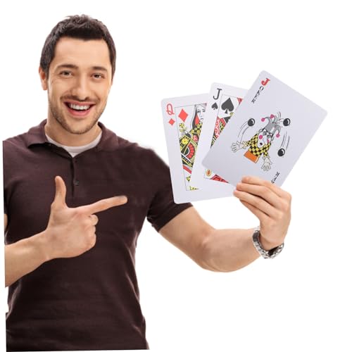 ibasenice Große Spielkarten Pokerkarten 8-Fach Übergroß Bruchfestes Kartenspiel Für Erwachsene Party Spiele Camping Reisen – Bild 8