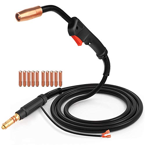 Zinger Mig Welding Gun Torch 100Amp 10' Replacement For Lincoln Magnum 100L K530-5 With 10Pcs Mig Welding Contact Tips #TOP5