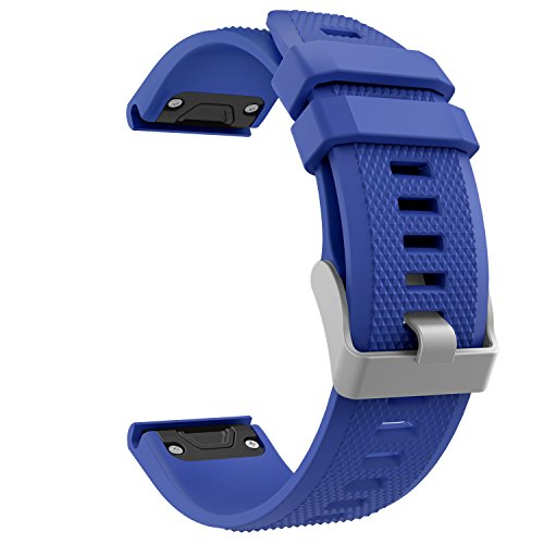MoKo Correa Compatible con Garmin Fenix 7/6/6 Pro/5/5 Plus/Epix Gen 2/Forerunner 945/935/Approach S62/S60/Instinct 2/MARQ, 22mm Quick Fit Banda Pulsera de Silicona de Repuesto, Azul Royal