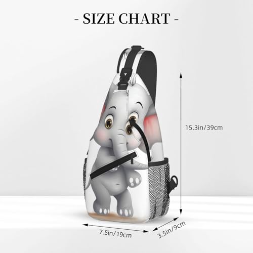 Bolso cruzado con elefante para hombres y mujeres miniatura 3