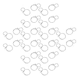 HOMSFOU 100 Stück Edelstahl Kristall Lampen Haken Metall Verbindungsstücke für Kronleuchter Stabiler Befestigungsclip für Suncatcher DIY Deckenleuchten Zubehör