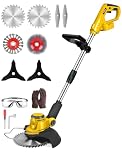 Cordless Weed Wacker for Dewalt 20V Battery(Battery Not Included), with 5 Types Blades, Brushless Motor, Lightweight Grass Trimmer/Brush Cutter for Lawn Yard Garden