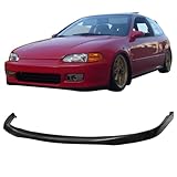 Front Bumper Lip Compatible with 1992-1995 Honda Civic, EG SIR Style Unpainted Black PU Spoiler Splitter Valance Fascia Cover Guard Protection Conversion by IKON MOTORSPORTS, 1993 1994