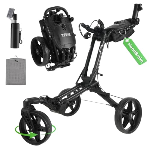 Tivor 3-Wheel 360° Front Wheel Golf Push Cart