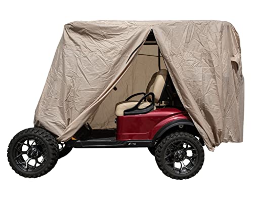 RedDot Universal Tan Golf Cart Storage Cover for 84" Tops | Fits 4-Passenger Versa Triple Track Tops | Compatible with EZGO, Club Car, Yamaha Golf Carts