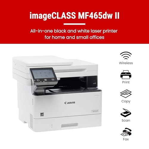 Canon imageCLASS MF465dw II - Monochrome Wireless Duplex Laser Printer with Print, Copy, Scan, Fax, Expandable Paper Capacity, 42 PPM by Canon - Image 2