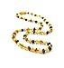 Amber Jewelry Shop - Collana in ambra baltica con perle di ambra naturale lucidata (46 cm)