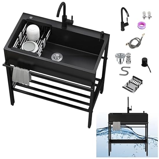 流し台 シンク ステンレス製 蛇口水栓付き 屋外 簡易式 キッチン用