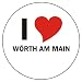 Produktbild I Love WÖRTH AM MAIN Laptopaufkleber Laptopskin 210x210 mm rund