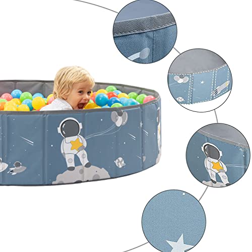 RUGUIES- Bällebad. Laufstall Baby-Bällebad Kinder. Bällchenbad Rund. Bällebäder Ohne Bälle. Ballpool Outdoor-Wasserdicht. (Bälle Nicht enthalten). (Space 80x26cm)