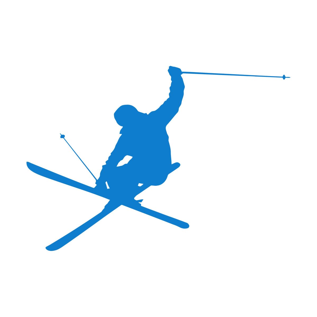 Ski Wall Sticker Skiing Wall Decal Skier Art Decal Ski Jumping Freestyle Sports Wall Window Decoration Murals Bedroom Small - 28x40cm — image 1