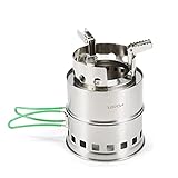 【Resistente a La Presión y Altas Temperaturas】 Estufa de Camping está hecha de acero inoxidable resistente. El soporte para ollas dentado ofrece una plataforma estable para sus utensilios de cocina y aumenta el contacto con el calor.