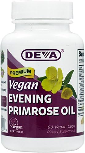 DEVA Vegan Vitamins Vegan Evening Primrose Oil Vcaps, 90-Count Bottle