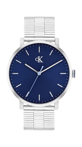 Calvin Klein Orologio Con Movimento Al Quarzo A Tre Lancette Argentato Collezione Ck Real Con Cinturino In Acciaio Inossidabile Argentato - 25200548