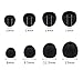ALXCD Ear Gel for LG Tone Platinum HBS1100 Earphone, XS/S/M/L 4 Sizes 8 Pairs Soft Silicone Replacement Earbud Tip, Fit for LG HBS1100 HBS-1100 LG Tone Platinum [8 Pair] (Black)